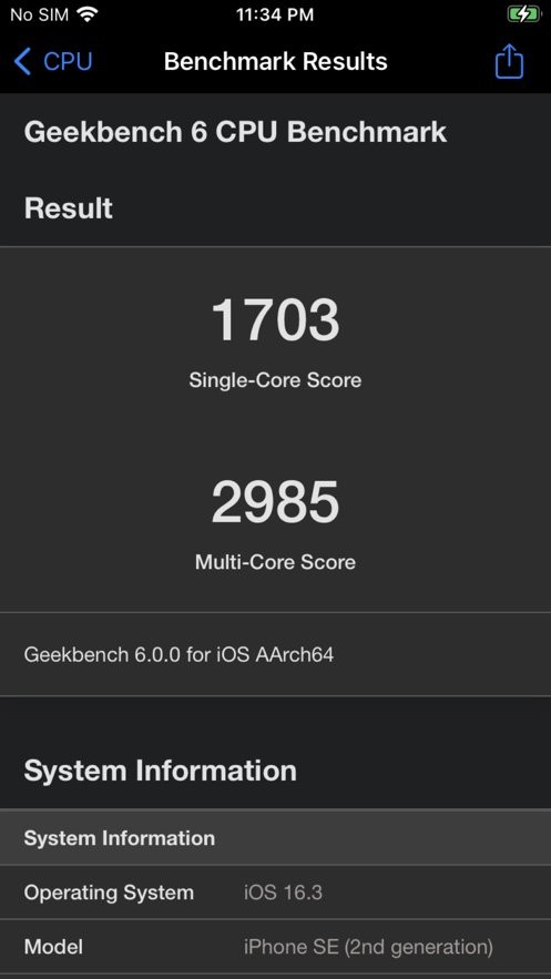 Geekbench6最新版本2026 手机跑分界面截图