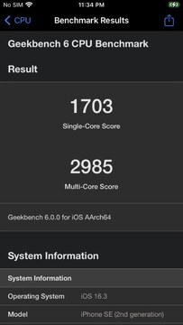 Geekbench6最新版本2026 手机跑分界面截图