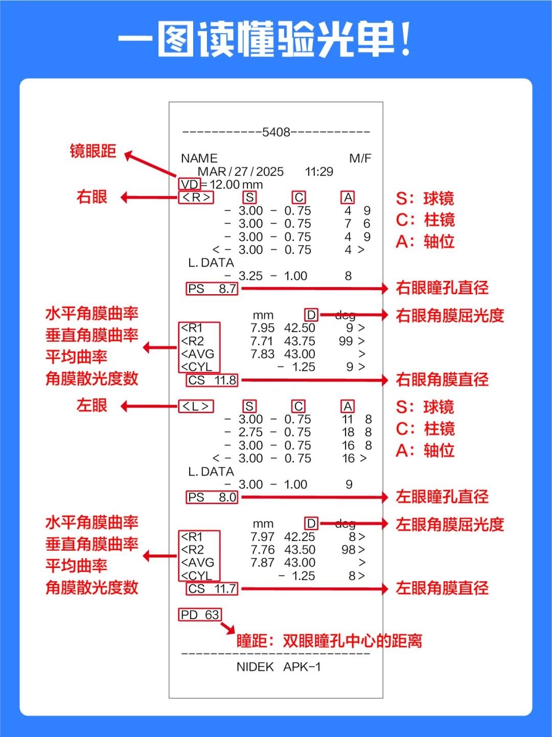 新马配眼镜验光单售后保修注意事项图