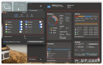 MenuBar Stats Mac版 菜单栏硬件状态监控工具 温度风扇转速模块
