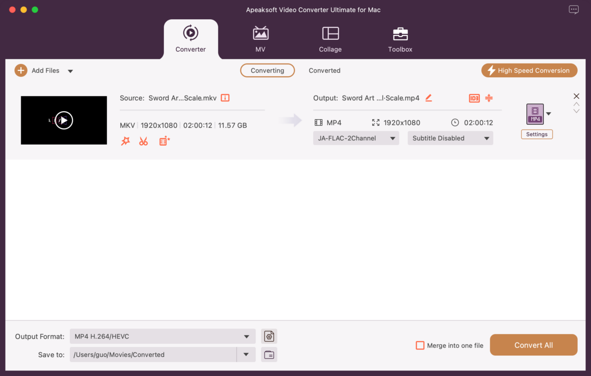 Apeaksoft Video Converter Ultimate for Mac 强大的视频转换器 DVD刻录和编辑功能