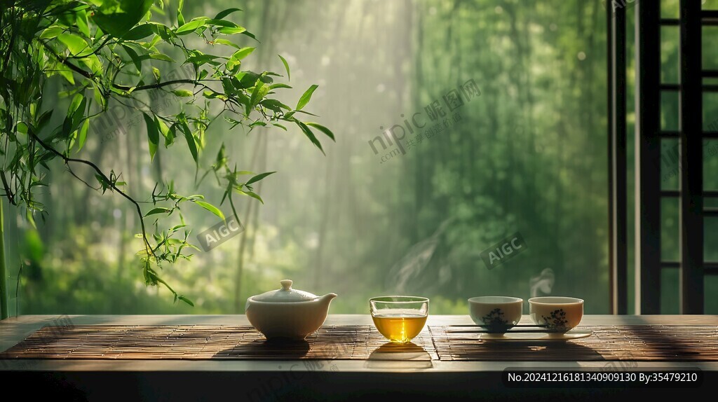 品茗晓筑茶空间休闲品茶场景图