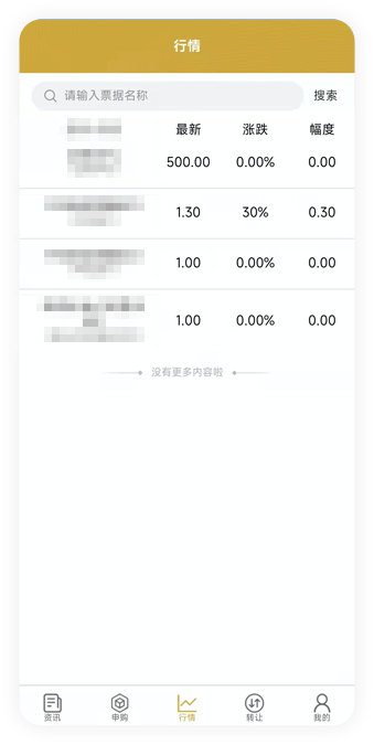 如易生活-数字权益交易系统交易挂单与手续费说明界面