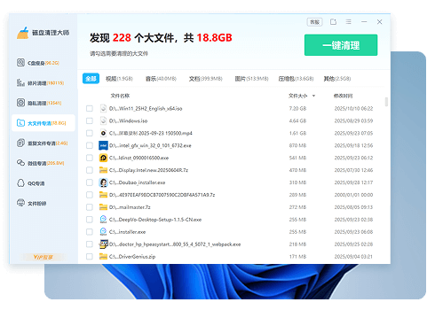 特速清理大师安卓版清理前后存储空间对比效果图