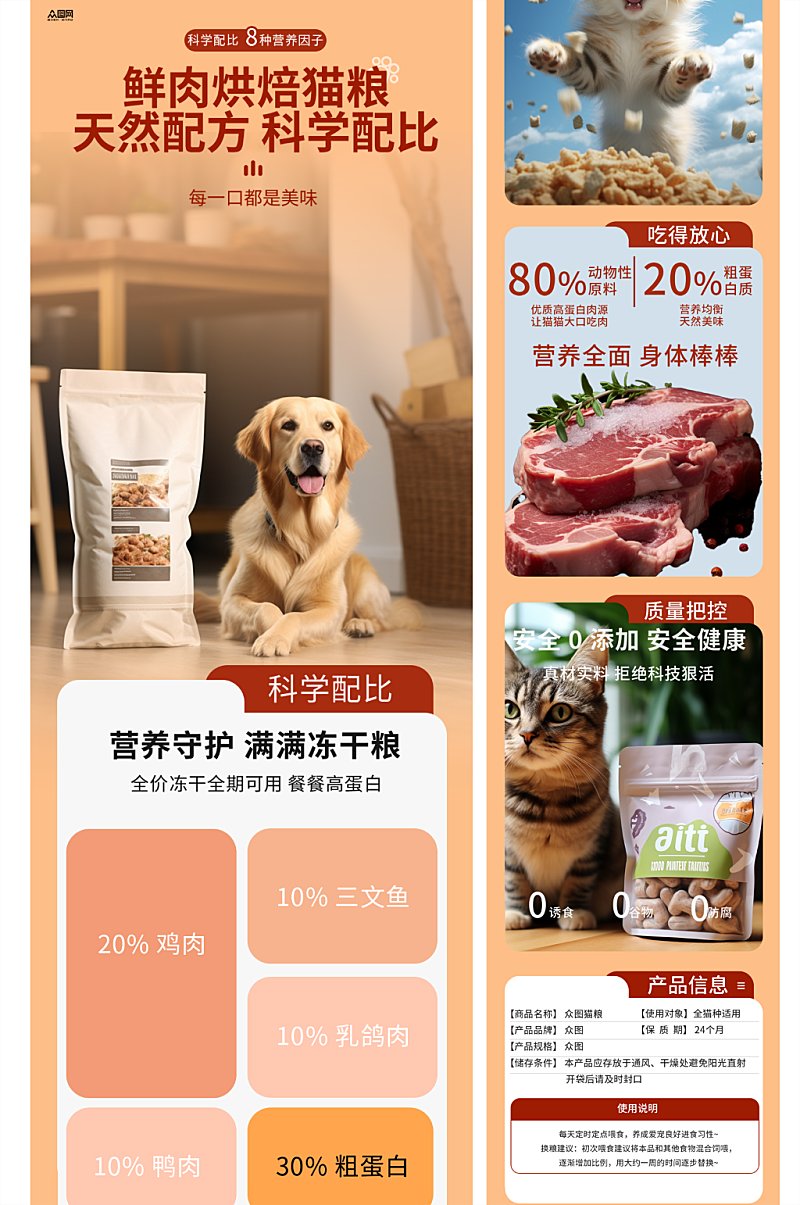 宠悦悦宠物用品 猫粮狗粮挑选 驱虫洗护适用体重 新手铲屎官指南