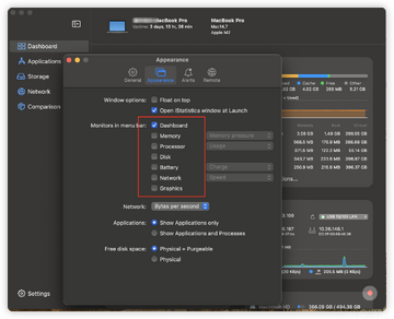 MenuBar Stats Mac�� �˵���Ӳ��״̬��ع��� �¶ȱ������úͲ˵���ͼ��