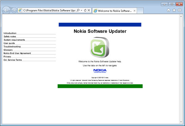 Nokia Software Updater (诺基亚软件更新器) 完整使用教程 连接手机更新固件界面