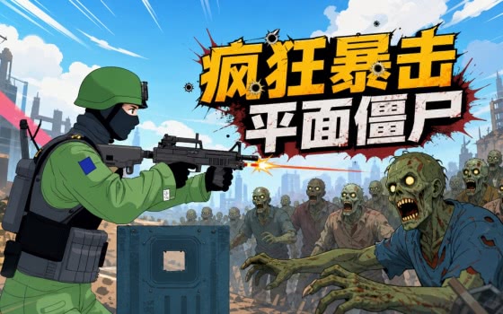 疯狂暴击平面僵尸游戏手机版下载安装界面截图 平面僵尸射击玩法展示