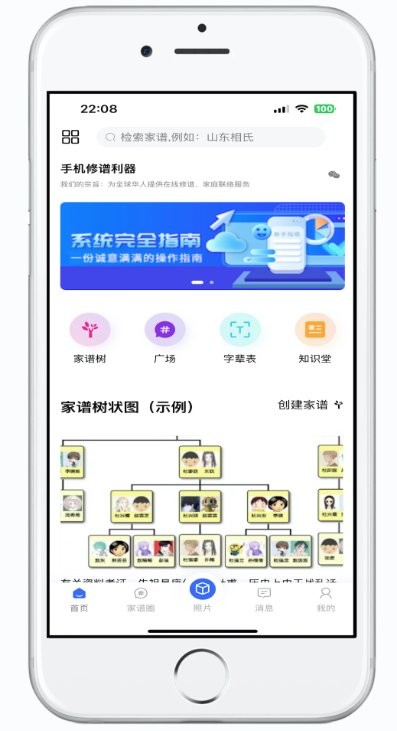 谱天下家谱手机端查询页面展示 移动端查谱操作截图