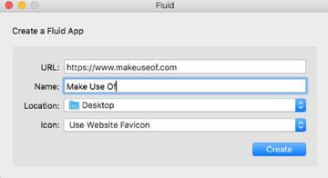 Fluid Browser Mac电脑版 创建应用 设置界面 图标自定义