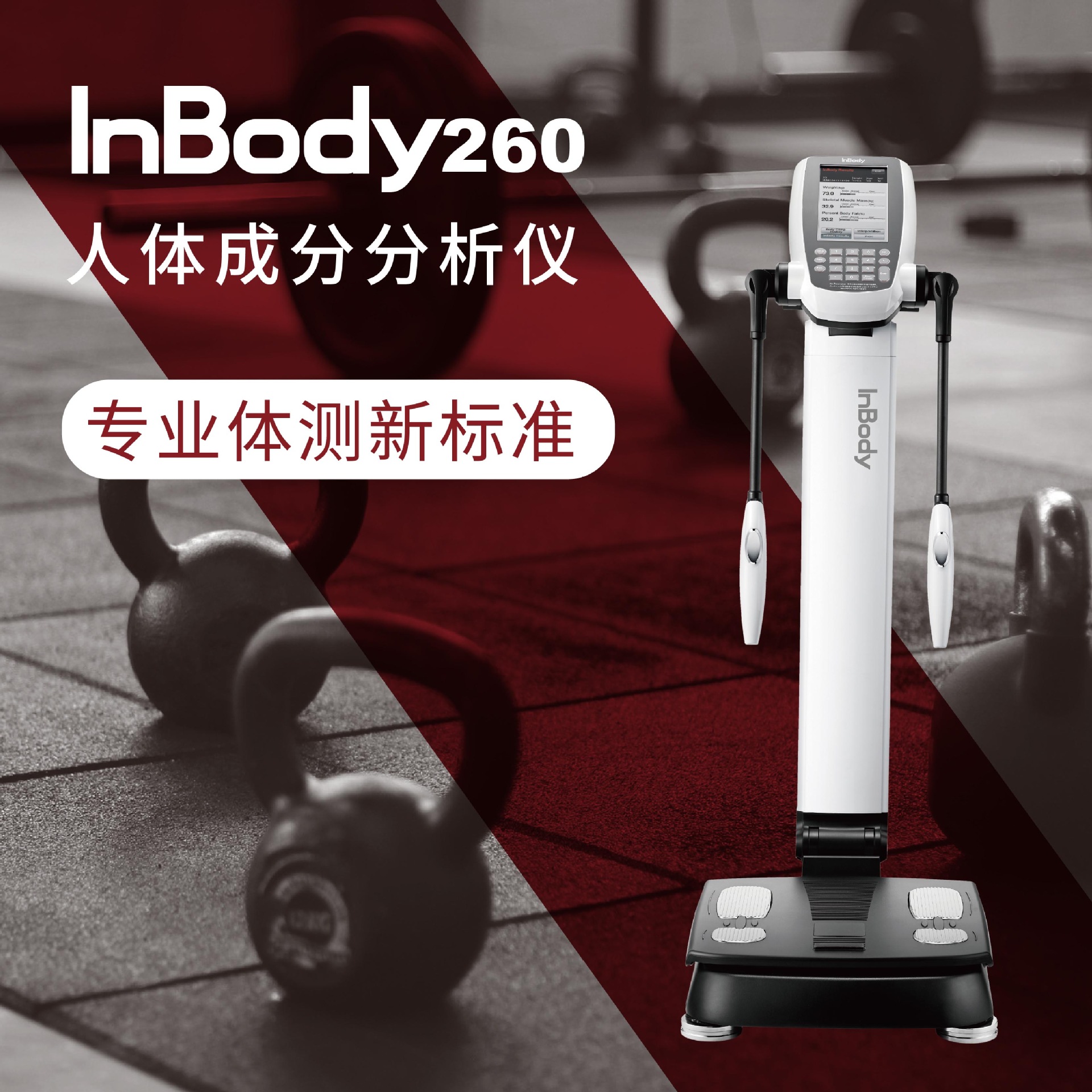 InBody体成分测试仪测量过程实拍