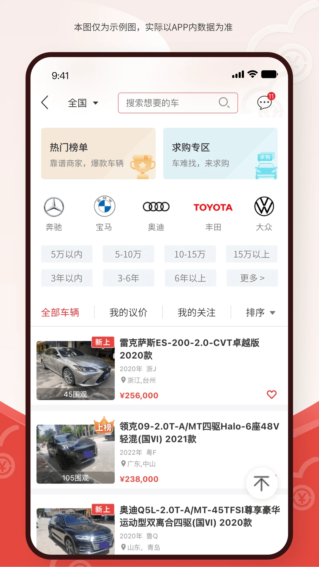 博车网拍卖车源列表